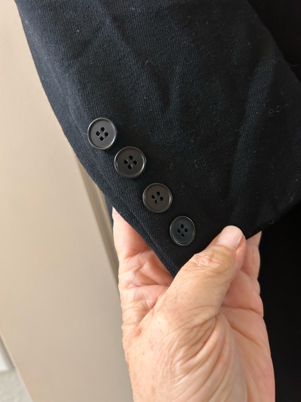 Lauren Ralph Lauren Black Wool Trench Long Suit Coat. Sleek. Minimalist. Capsule - Picture 3 of 12